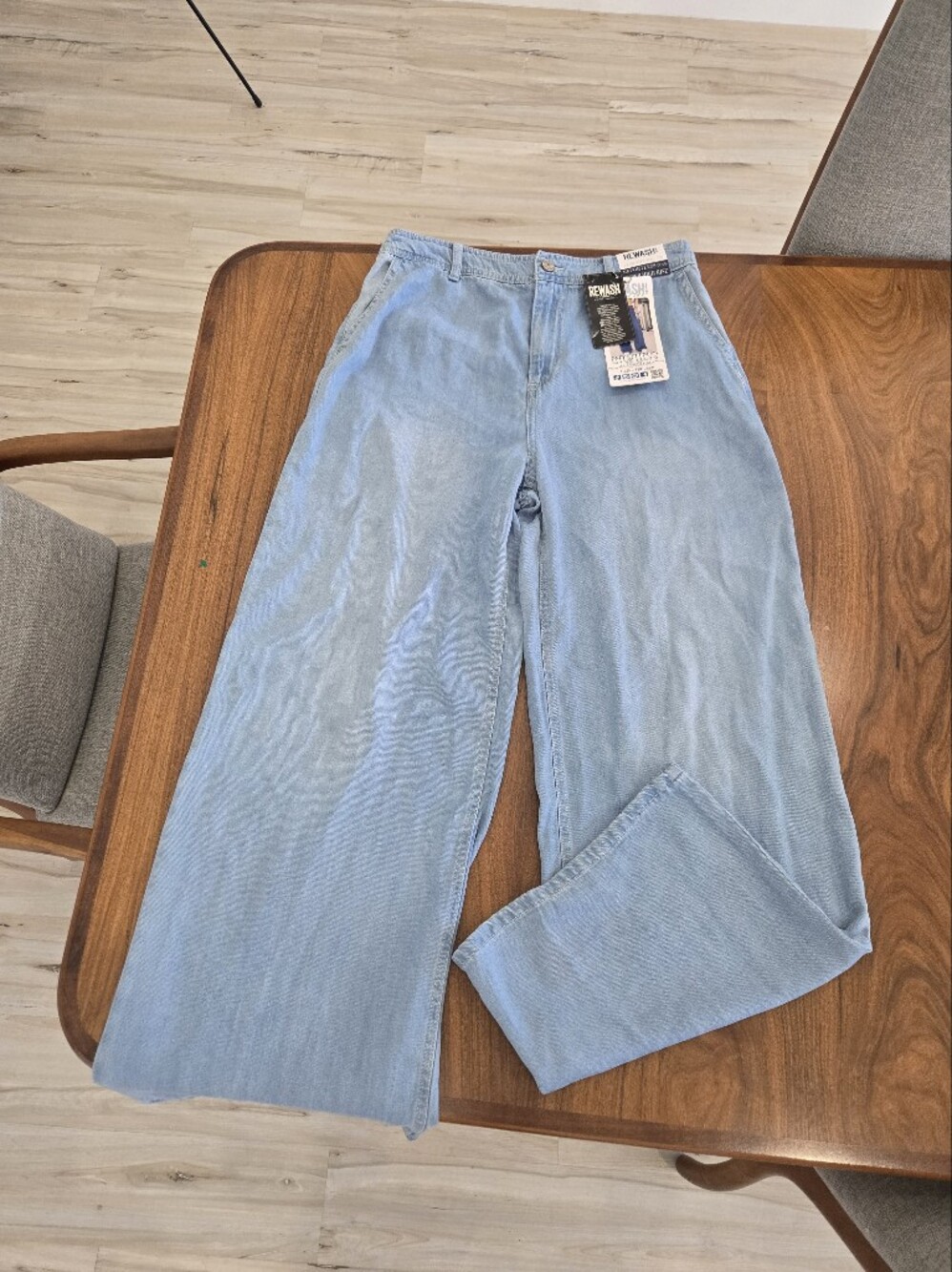 Rewash Light Blue Wide-Leg Jeans